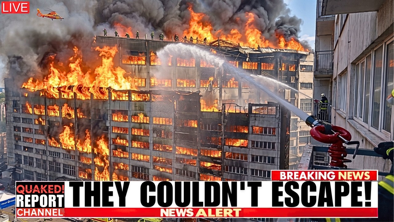 DEVELOPING! Huge Fire Tears Through Fujian Shoe Factory As Workers Become Trapped