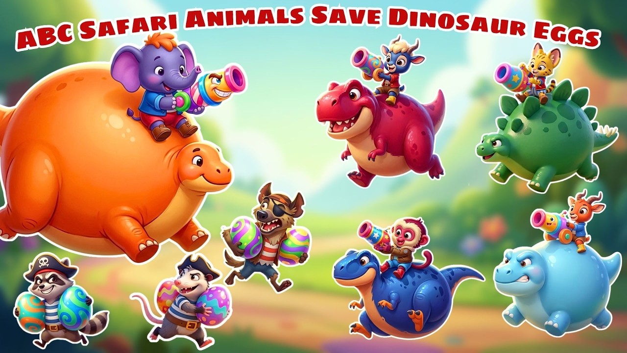 ABC Safari Dinosaur Song A–Z 🦖🥚 | Animals Save Dinosaur Eggs | Learn Alphabet for Kids