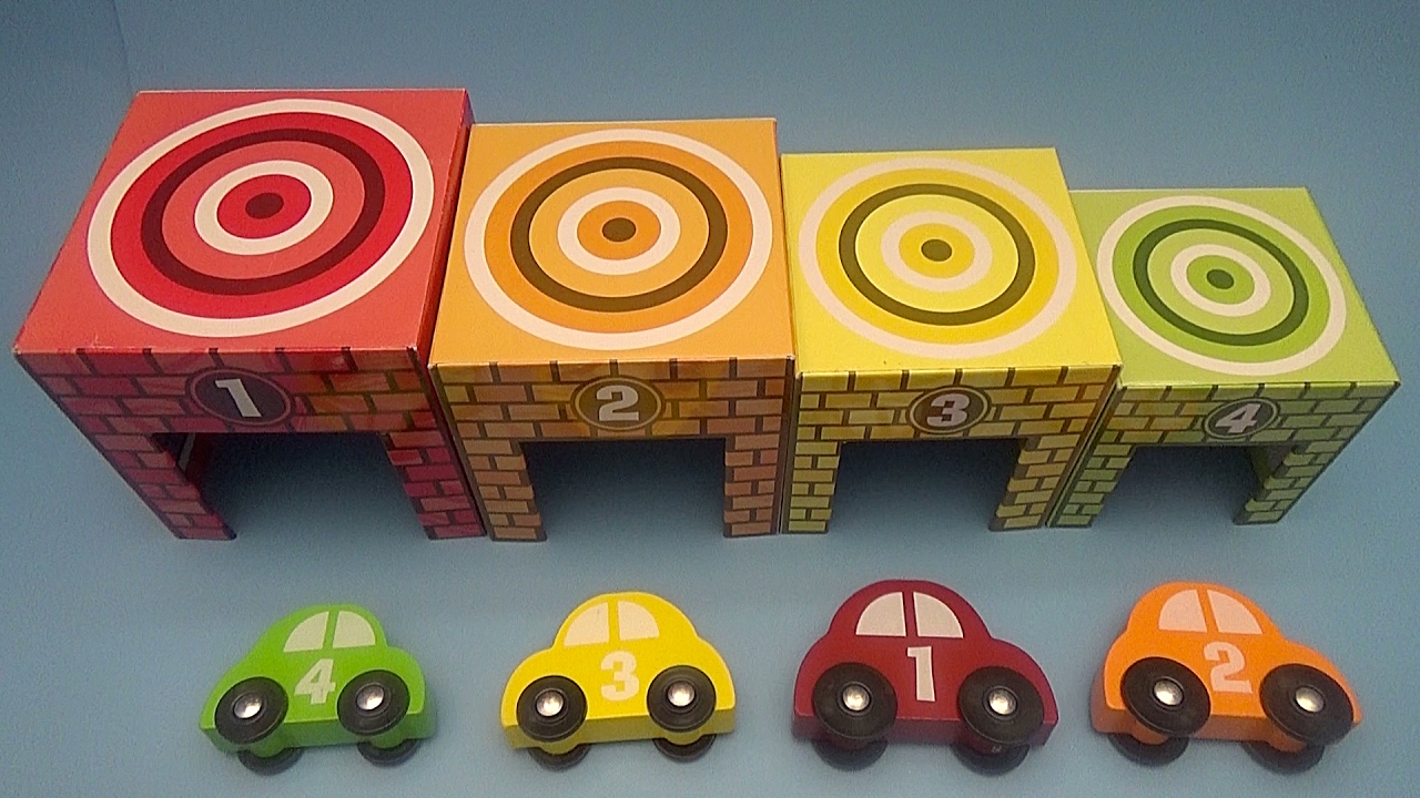 Learn to Count with Colourful Cars and Surprise Eggs!  Sorting Game!