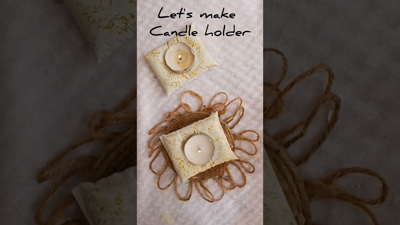 DIY Candle holder |cement craft #shorts # cement craft #diy#youtubeshorts