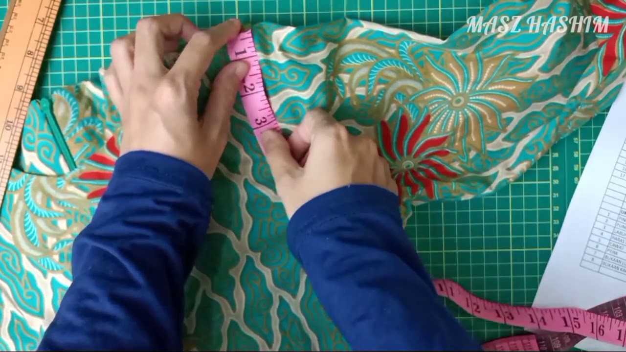 Cara ambil ukuran pada baju contoh.