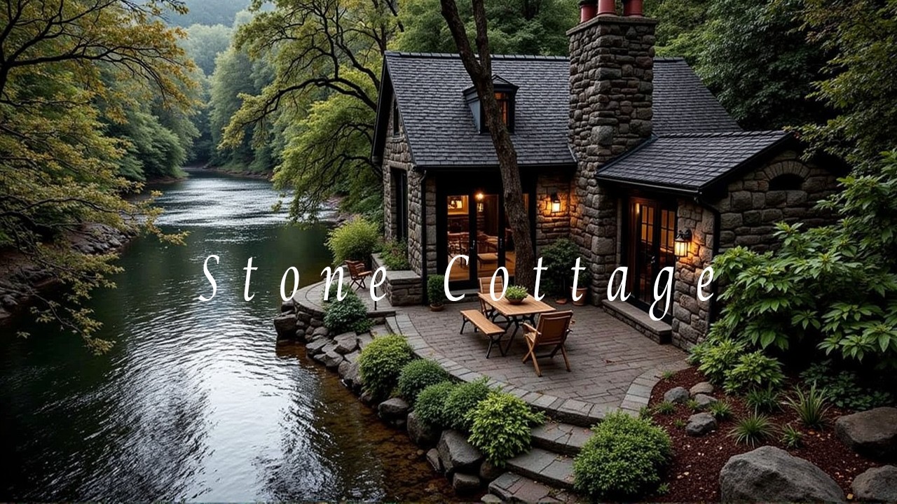 Riverside Stone Cottage &ndash; Deep Sleep Healing Music &ndash; Peaceful Forest River Ambience for Calm