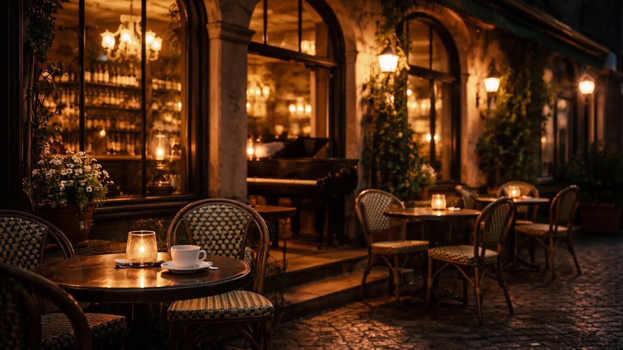 🌌 Cafe Nocturne | Quiet Night Piano for Calm Focus & Reflection | 1 Hour
