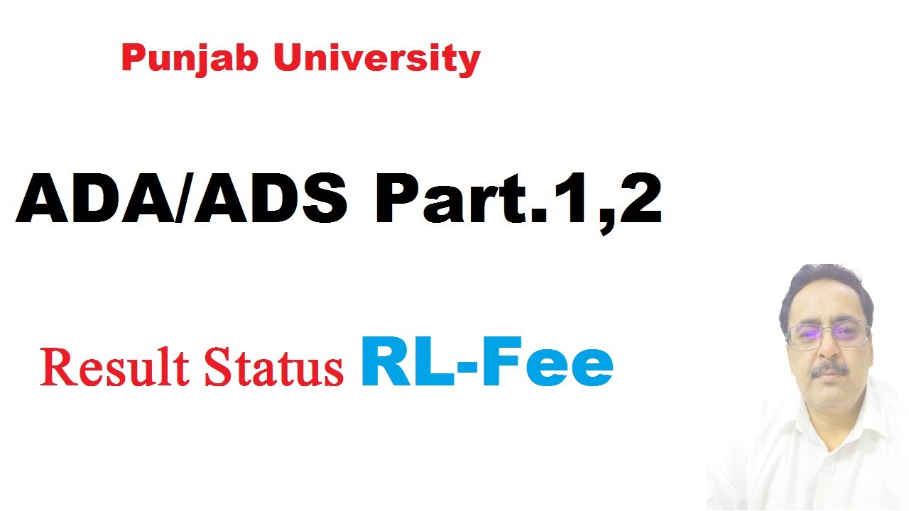 ADA/ADS Annual 2022 Results Status RL Fee | Punjab University