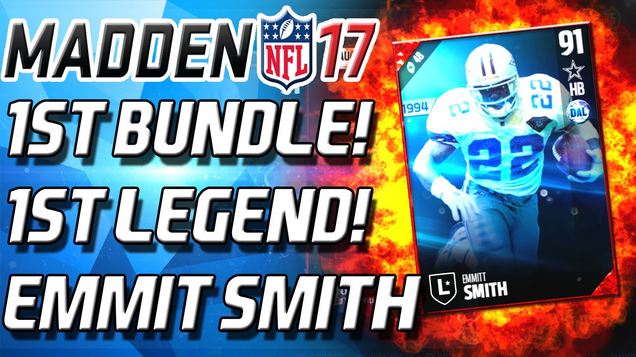 1ST BUNDLE! 1ST LEGEND PULL! EMMIT SMITH! - Madden 17 Ultimate Team