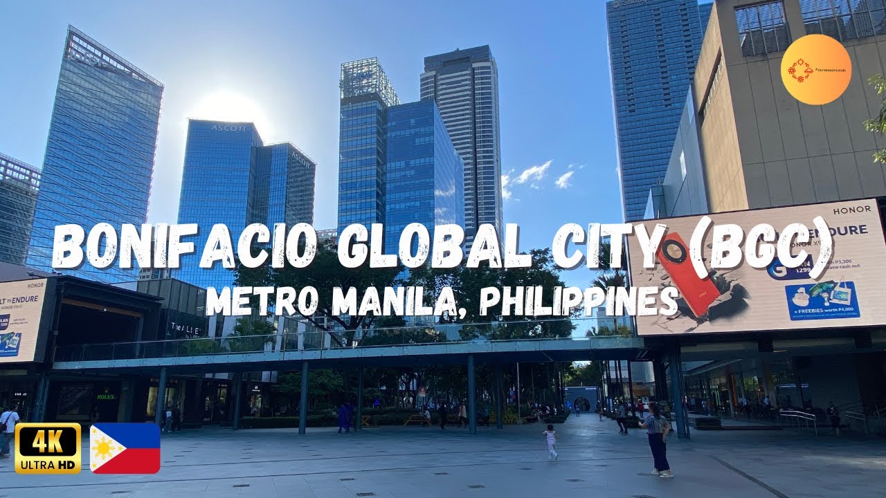 BGC (Bonifacio Global City) Metro Manila, Philippines 4K Daytime City Walking Tour
