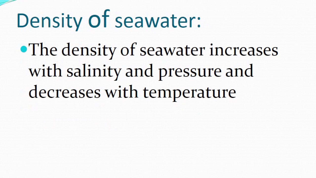 Physical & Chemical properties of Sea water  S.Vishalini.  15bca060