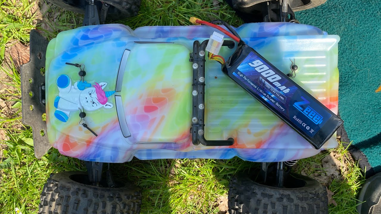 Zeee Lipo 4S 9000 Akkutest/ Traxxas Wide-Maxx  /Outcast