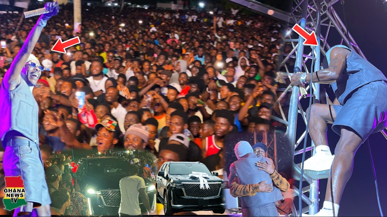 Shatta Wale pulls up in his brand new Escalade,sings bak2bak hits at Ursula Owusu’s Birthday concert