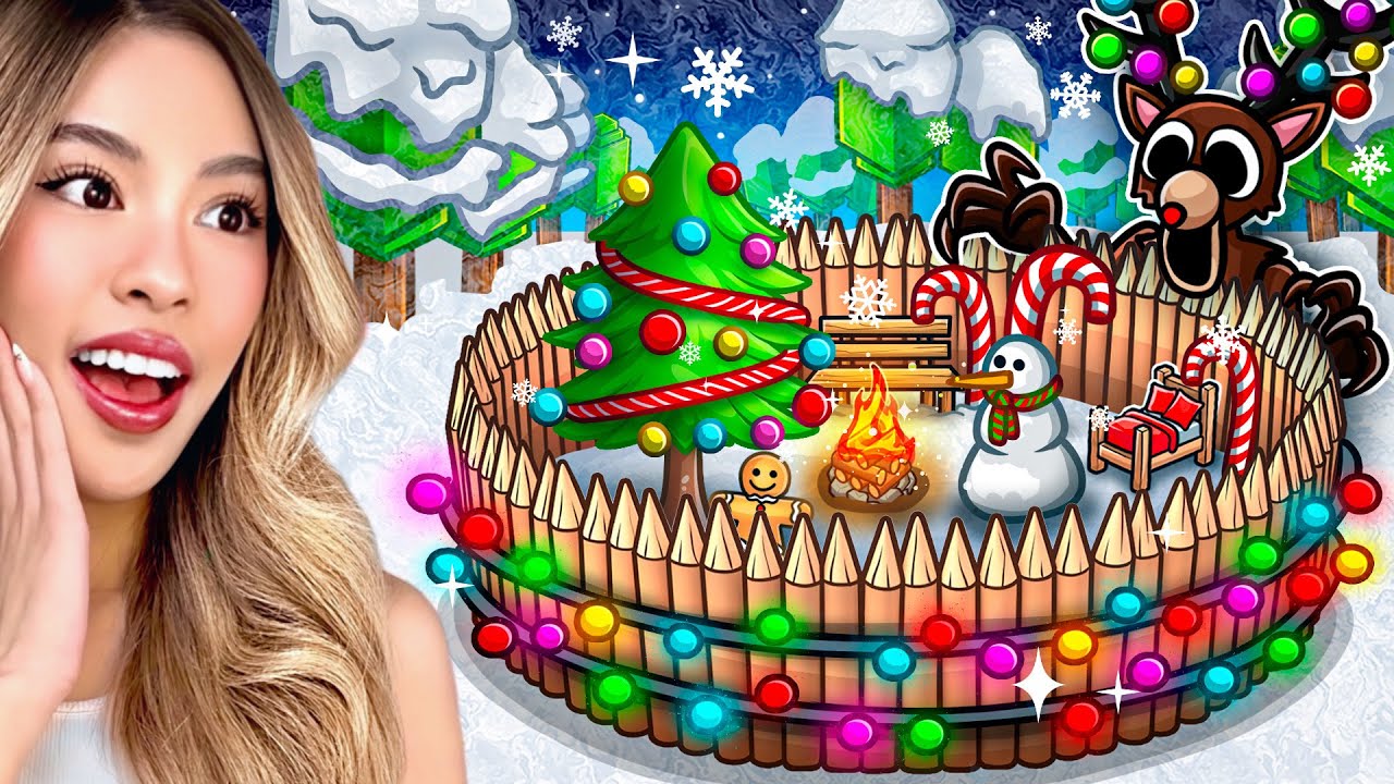 I Built The CUTEST CHRISTMAS BASE in 99 Nights In The Forest