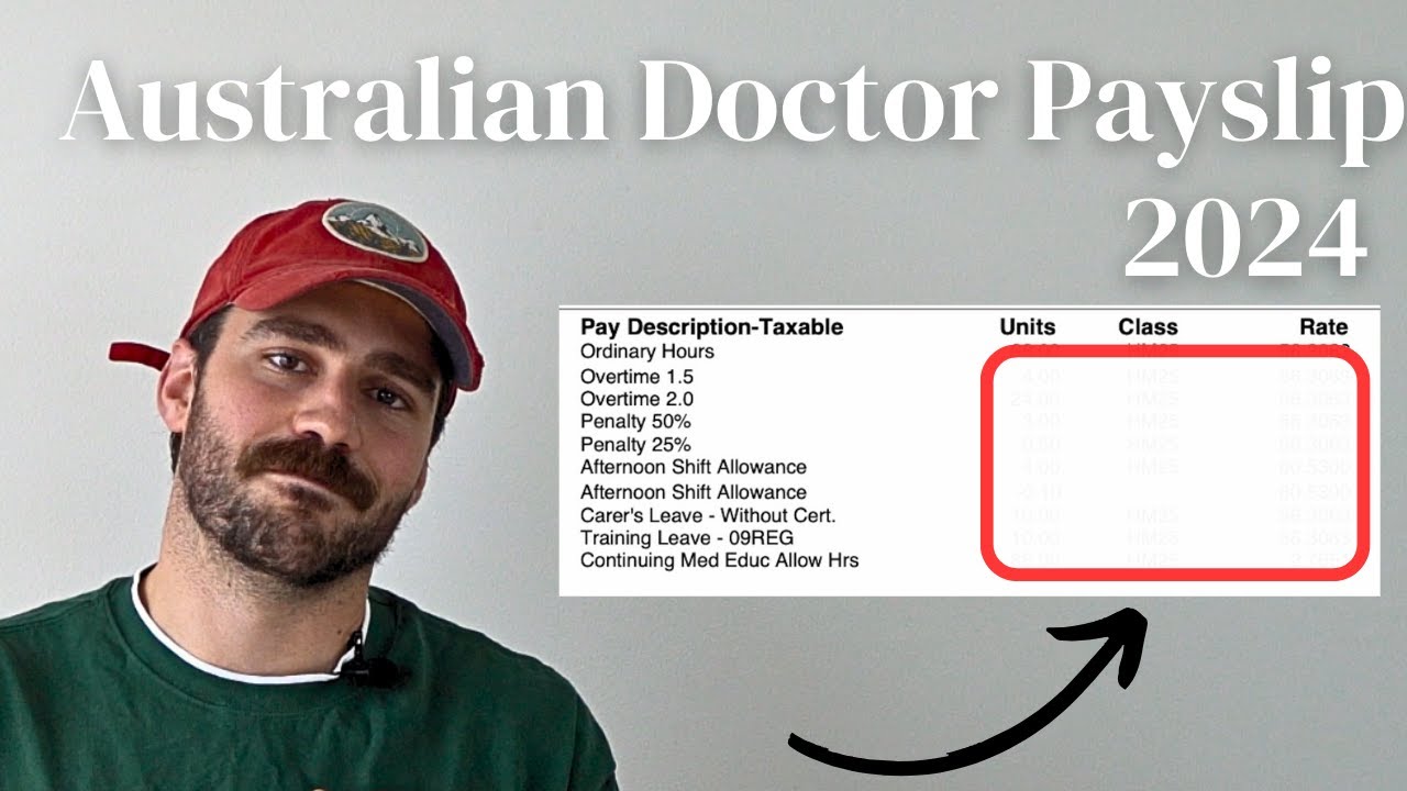 how much I earn as a 3rd year doctor (australian doctor payslip 2024 )