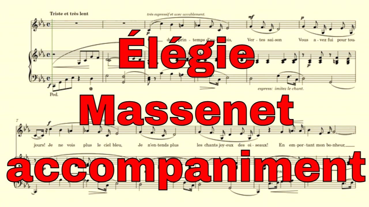 ÉLÉGIE   Massenet  accompaniment C minor