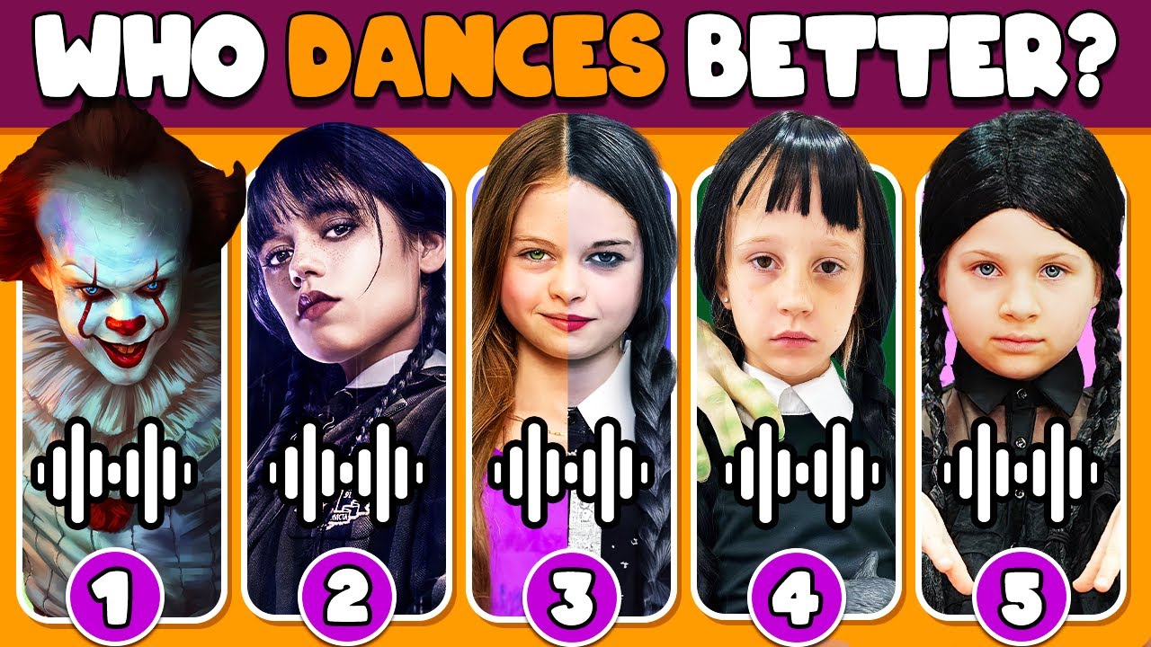 Who Dances Better? Wednesday Dance Edition 👧🖤💃 Pennywise, Salish Matter, Diana, Like Nastya, Skibidi