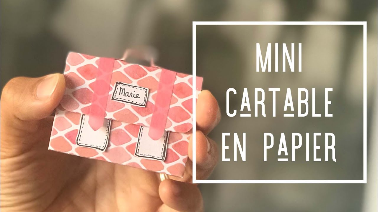 Mini cartable en papier pour maxi surprise de rentrée