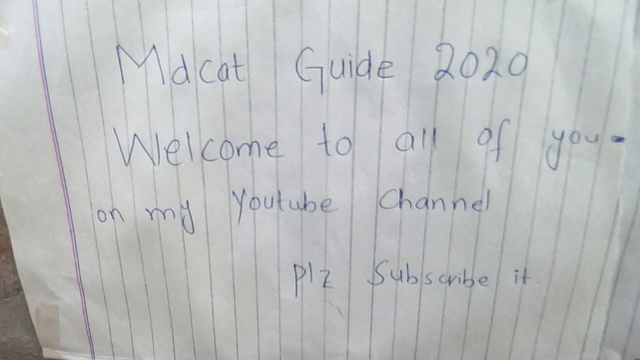 Guidance about mdcat 2020