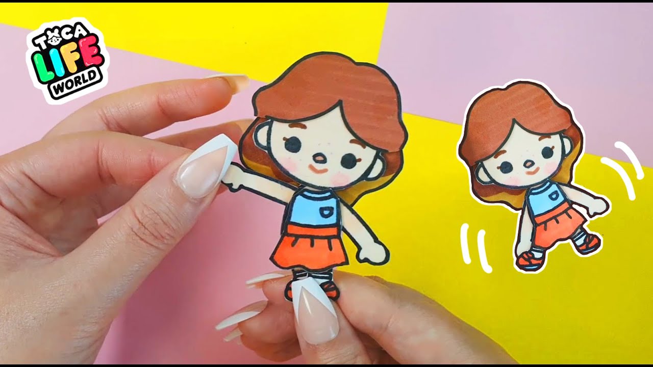 Toca Boca Moving Paper Doll 🏃🏻‍♀️ DIY Toca Life World