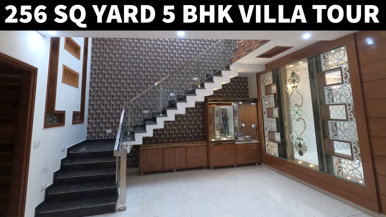 BRAND NEW 256 SQ YARD , 33 BY 70 LUXURY 5 BHK VILLA TOUR WITH INTERIOR DESIGN #SUNNYENCLAVEMOHALI