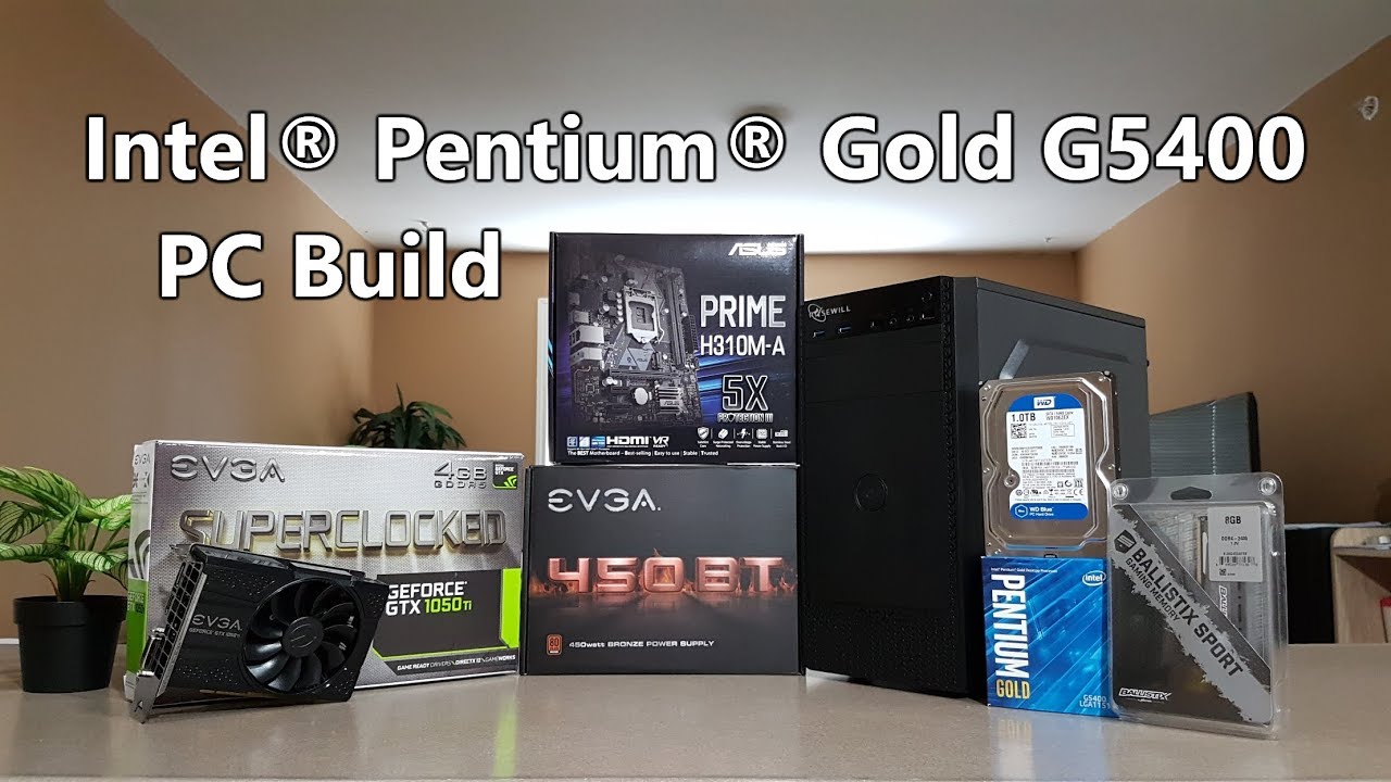 Intel Pentium Gold G5400 + EVGA GTX 1050 Ti SC Gaming PC | Time Lapse Build