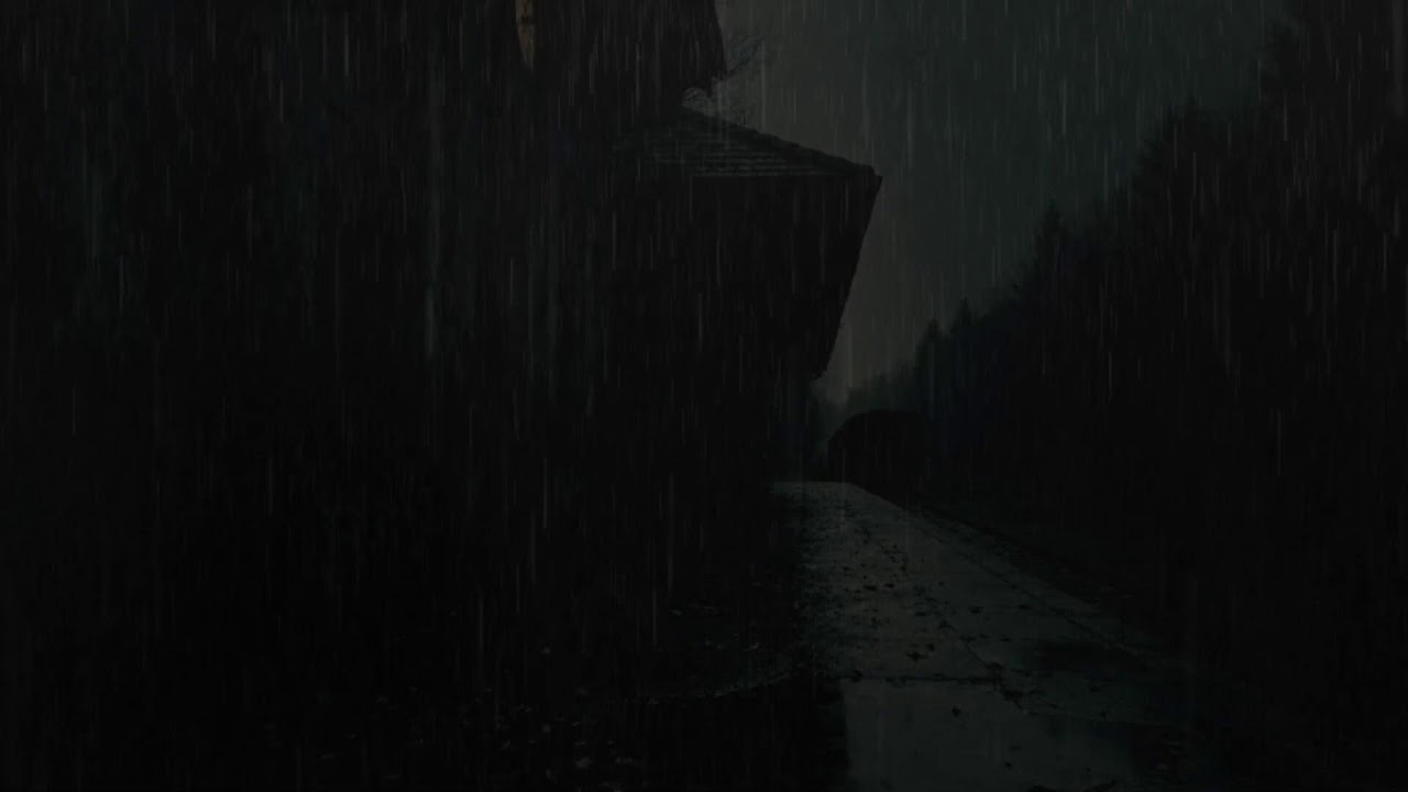 Black Screen Rain  Thunder for Deep Relaxation