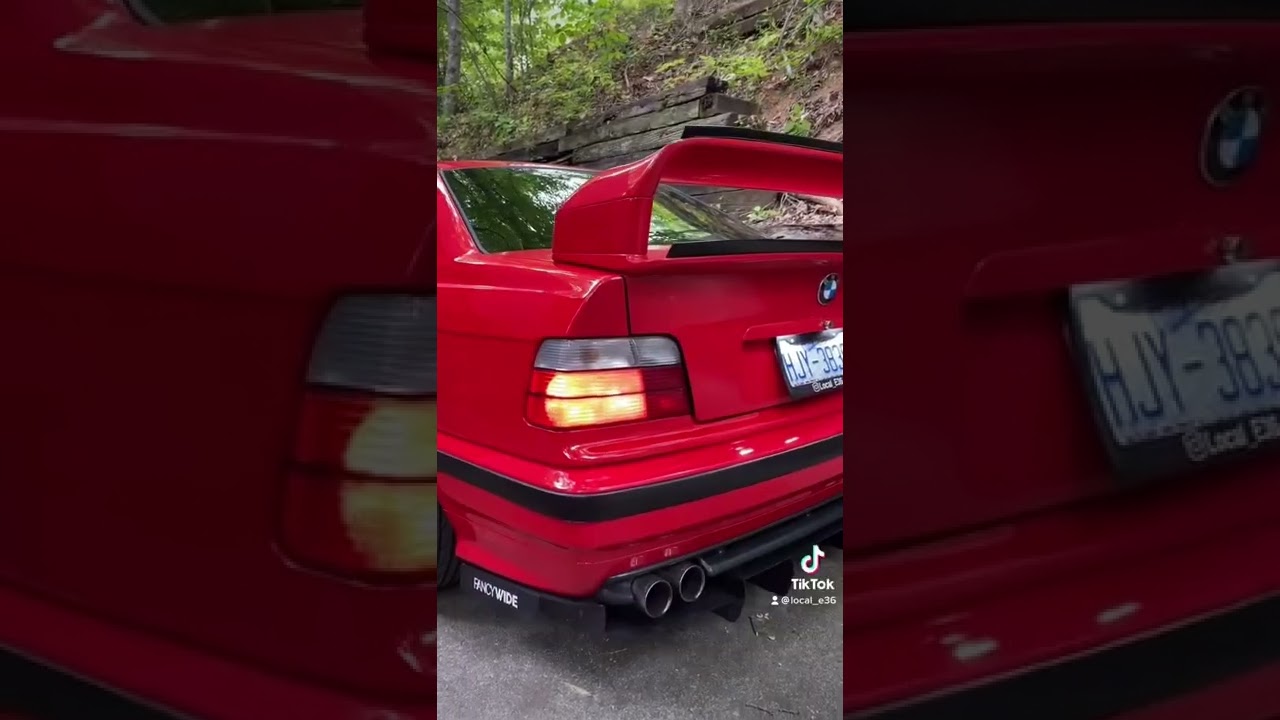 BMW Red e36 Sedan