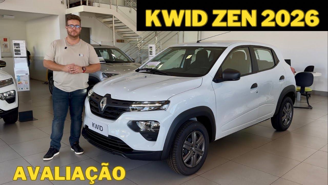 AVALIAÇÃO NOVO RENAULT KWID ZEN 2026 - UM DOS MAIS BARATOS DO BRASIL