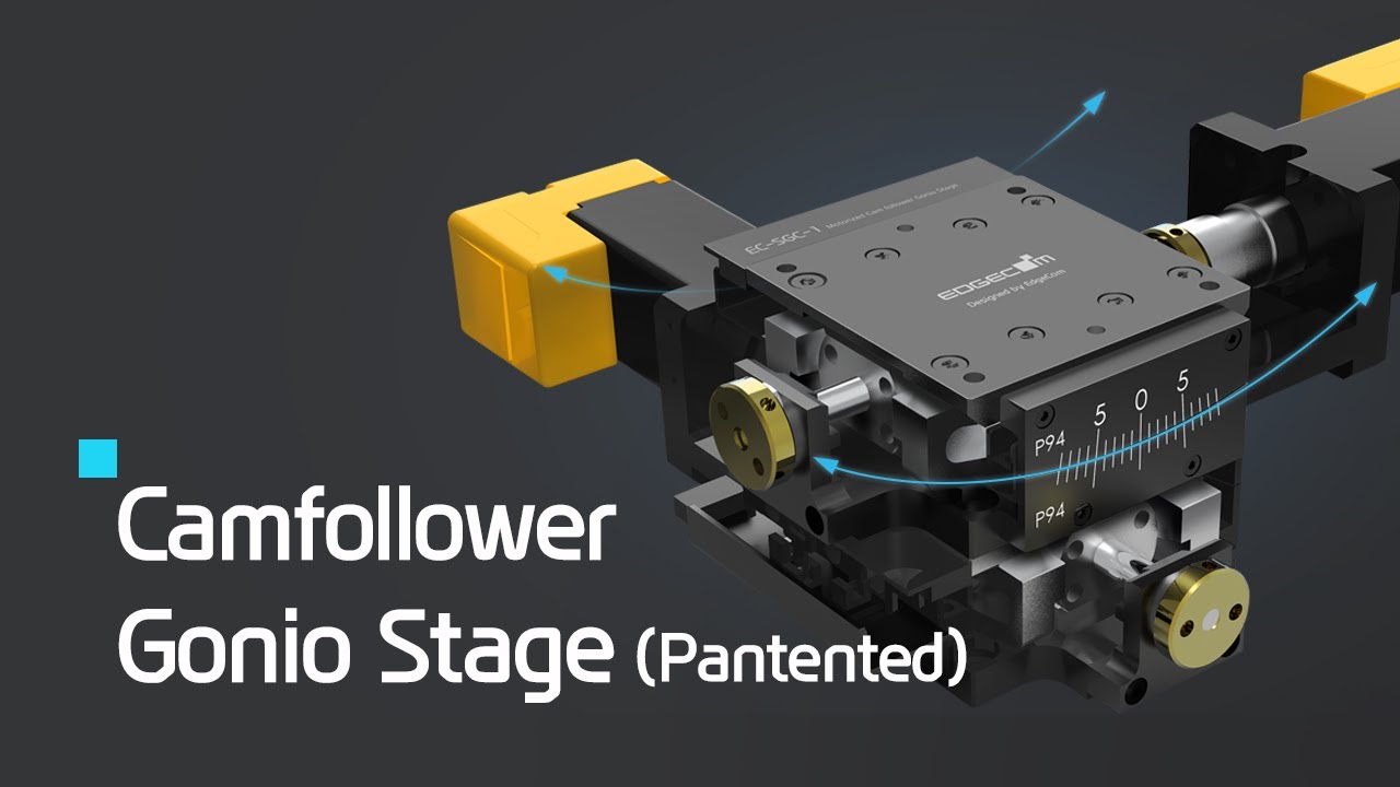 Patented Motorized Gonio stage - Cam follower [EdgeCom]