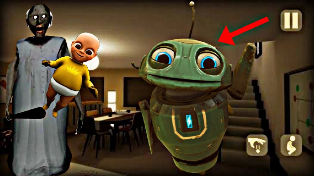 روبوت في بيت البيبي الملبوس l جراني و البيبي المخيف l لعبة البيبي baby in the yellow