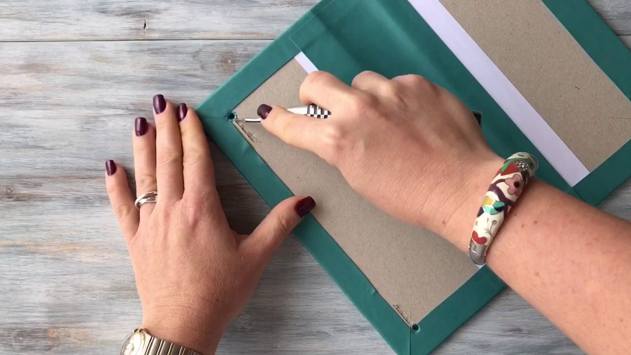 DIY Scrapbooking, Bookbinding Tutorial - How to Secure an Elastic Band on Your Notebook or Journal