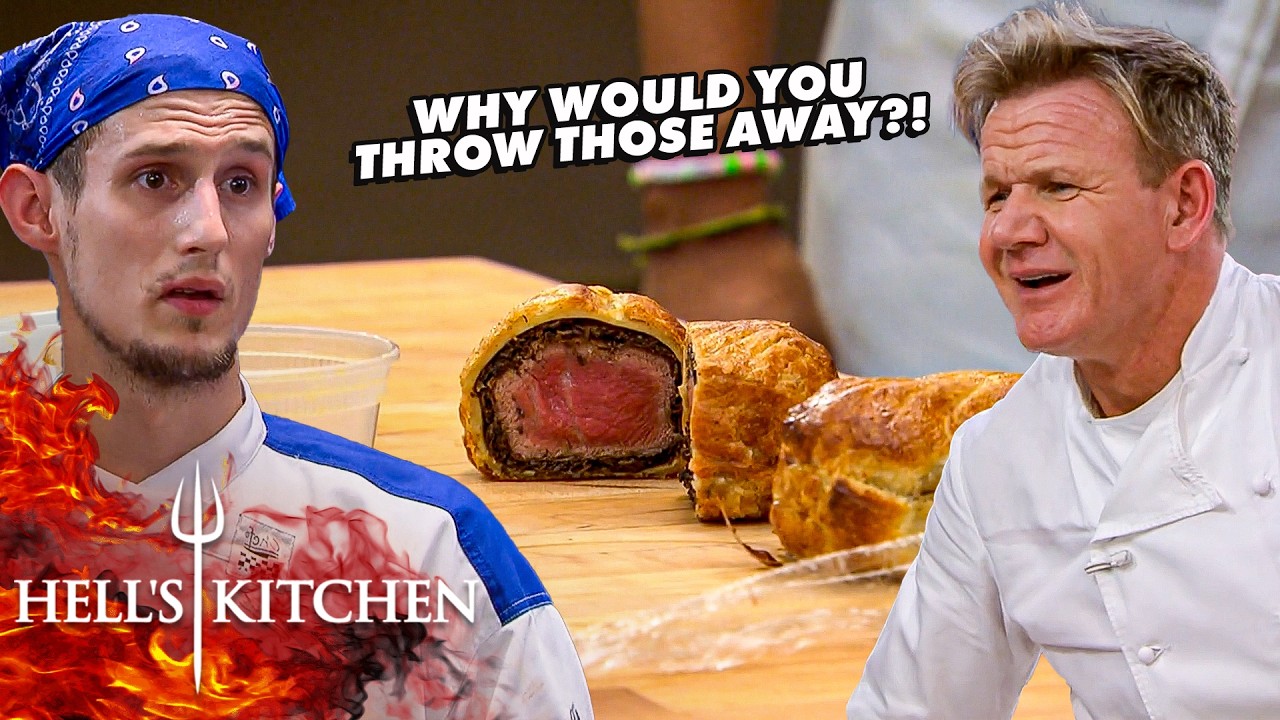 Chef Throwing Perfect Wellingtons in the Trash Has Chef Ramsay Fuming | Hell's Kitchen Full Service