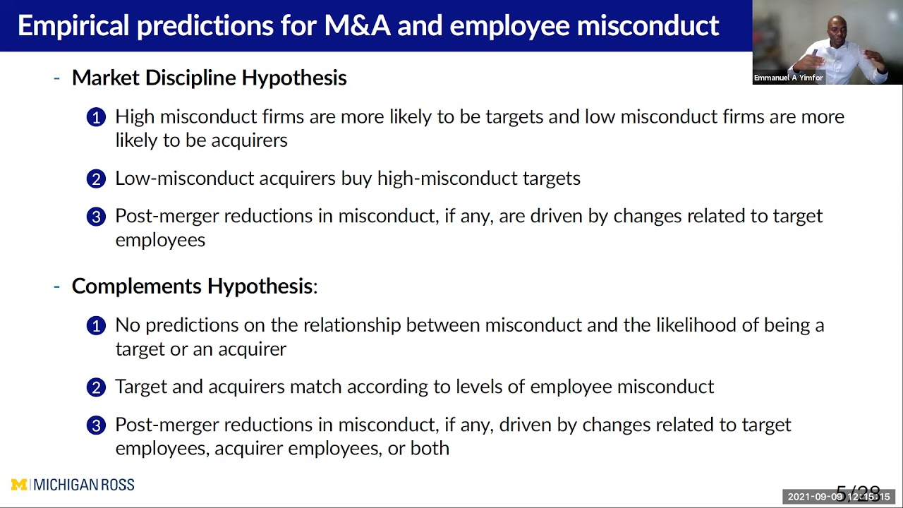 Emmanuel Yimfor: Misconduct synergies