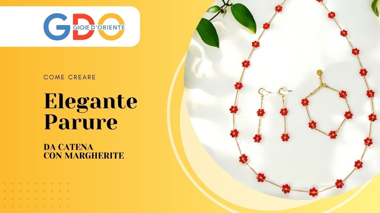 Elegante Parure con catena a Fiori Margherita | GDO gioiedoriente