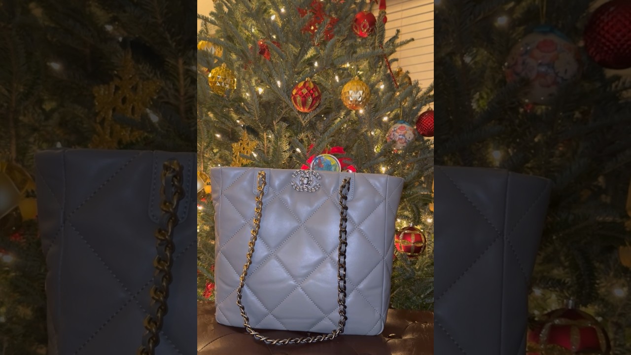 CHANEL 19 Lambskin Quilted Shopping Bag Grey Unboxing (Fast Forward) #chanel #chanel19 #fastasmr