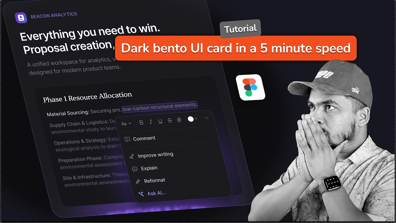 Dark Bento UI Card Polished in 5 Minutes (Speed UI Tutorial)