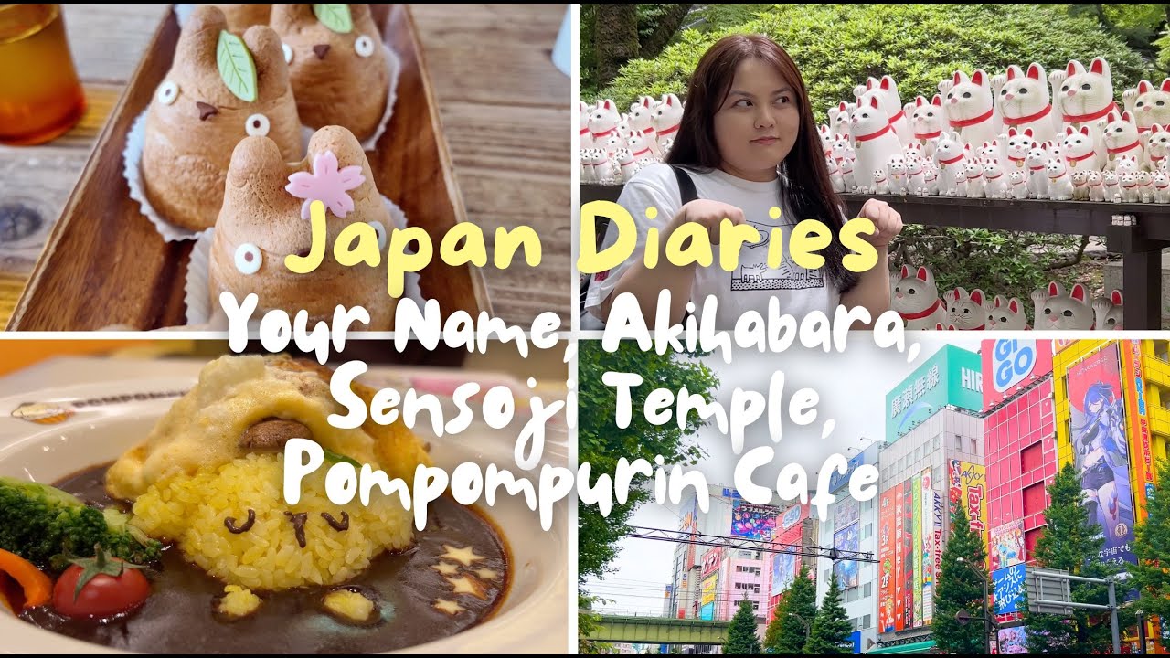 Japan Diaries Vlog | Your Name Stairs, Akihabara, Sensoji Temple, Pompompurin Cafe, and more!