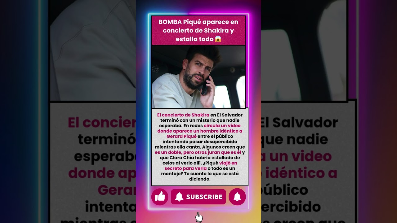 ¡BOMBA! Piqué visto en show de Shakira y salta el escándalo 😱
