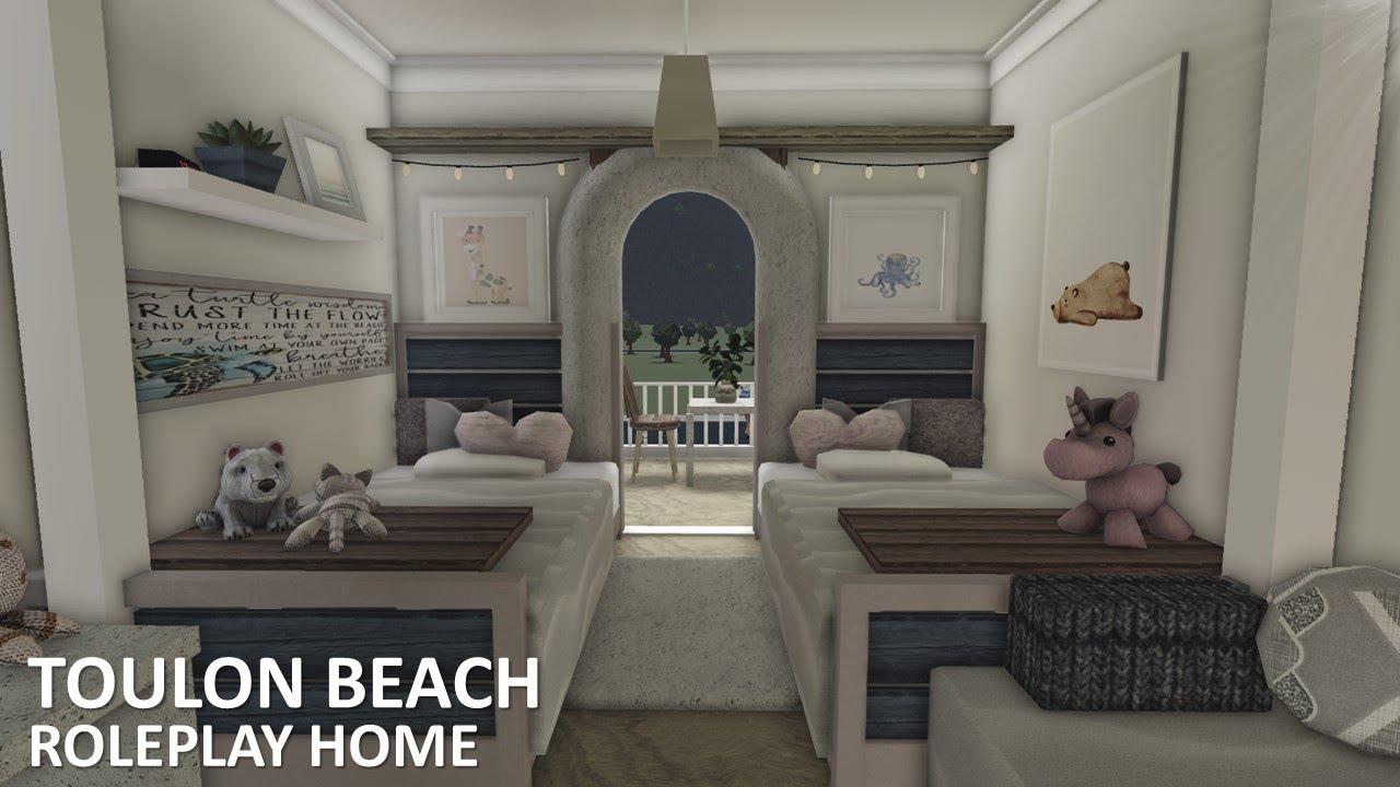 BLOXBURG: toulon beach roleplay home 281k | tour + speedbuild