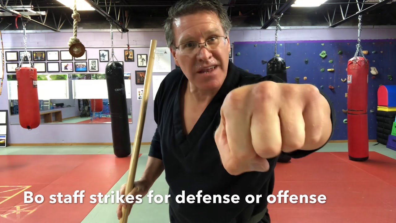 Bo staff training - self defense strikes