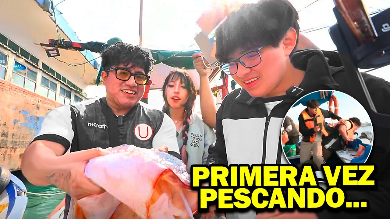 PESCANDO POR PRIMERA VEZ 🎣🌊 Sacha, Sideral, Emetsuki y Zully