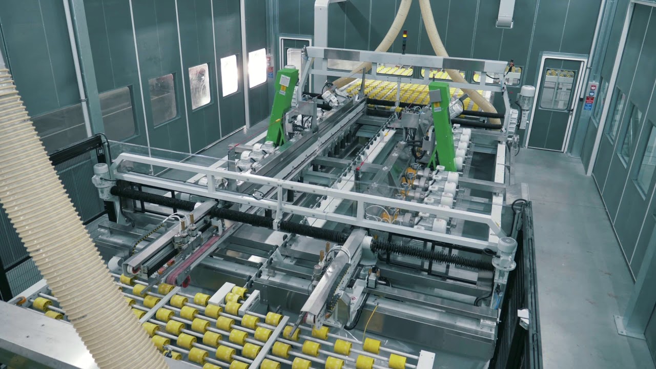 Linea completa con macchine di incisione, spacco e squadratura per lastre ceramiche