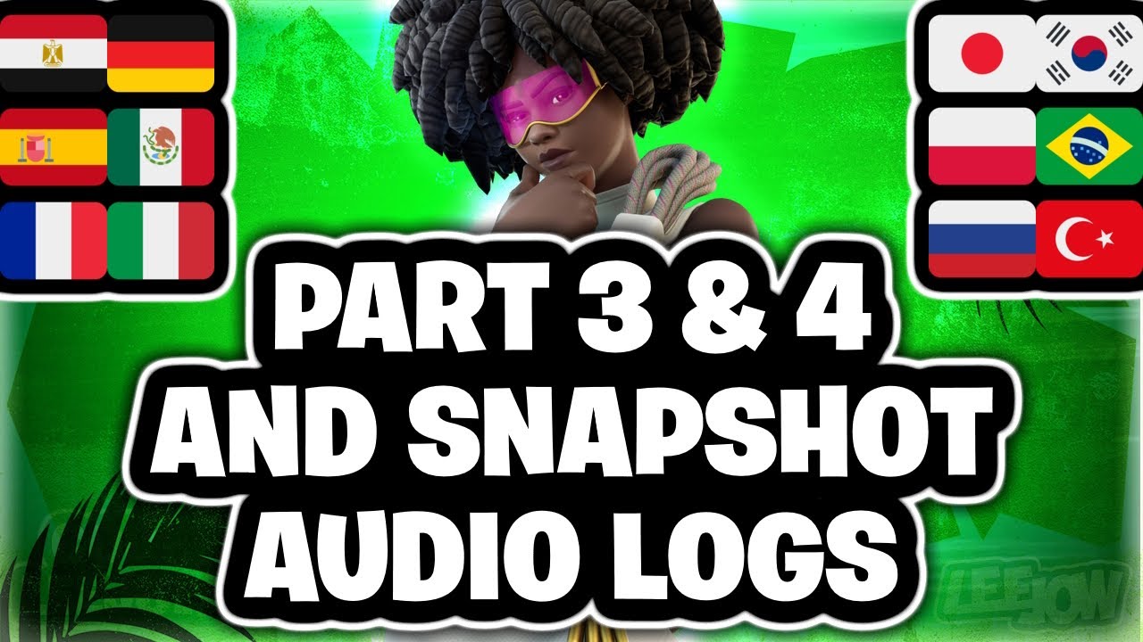 Fortnite Doctor Slone Part 3 & 4 And Snapshot Audio Log Voice lines (CH4-S3) [Localization]
