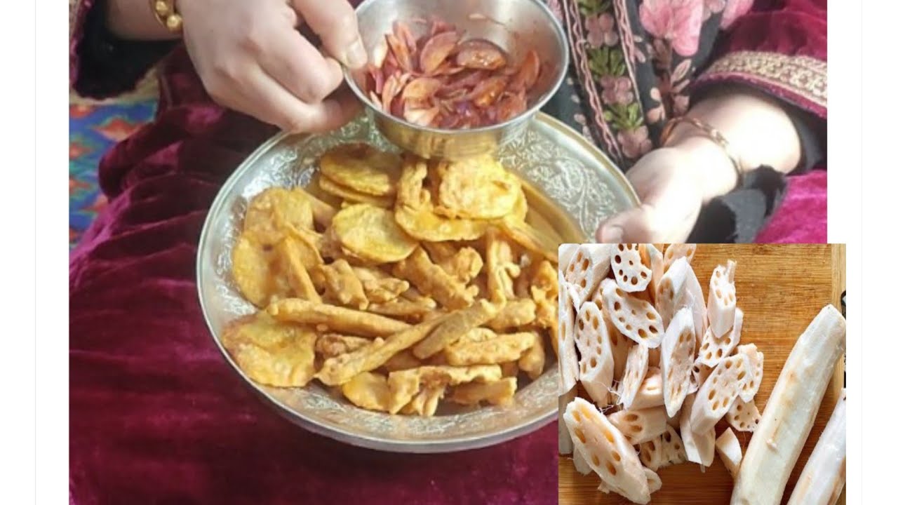 Kashmiri nader monji /Lotus stem fries/kashmiri famous street food nader monji /@Mysmallworld86 