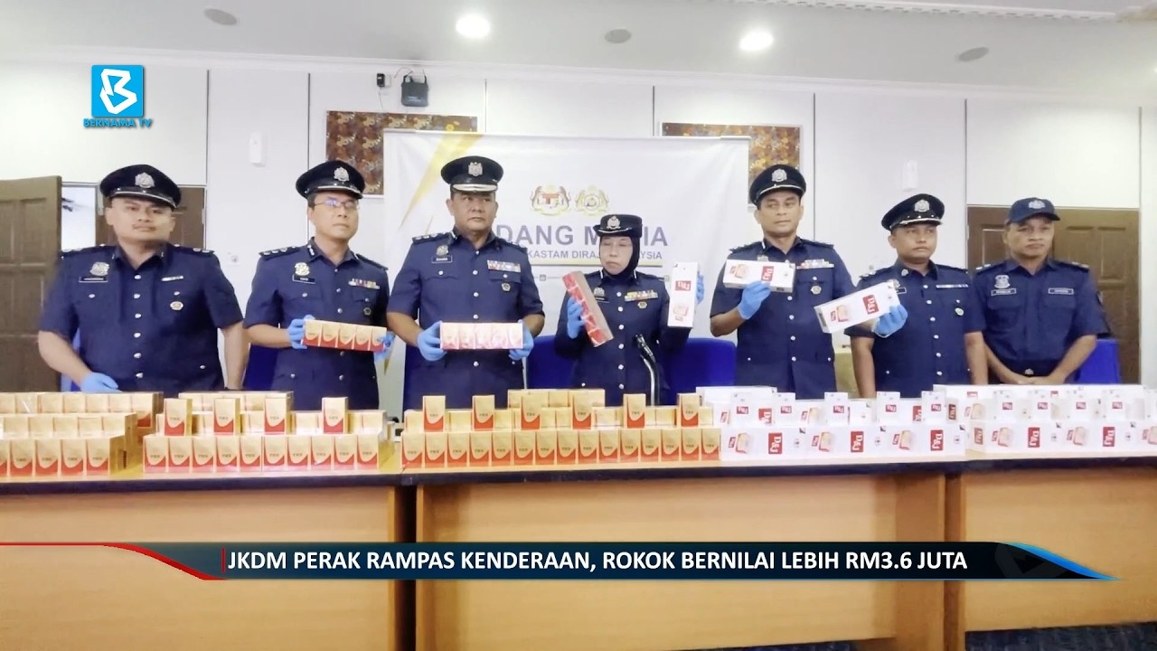 JKDM Perak rampas kenderaan, rokok bernilai lebih RM3.6 juta