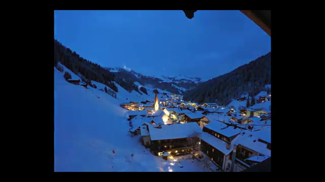 Tux lanersbach Aussicht vom Hotel Bergfried  timelapse