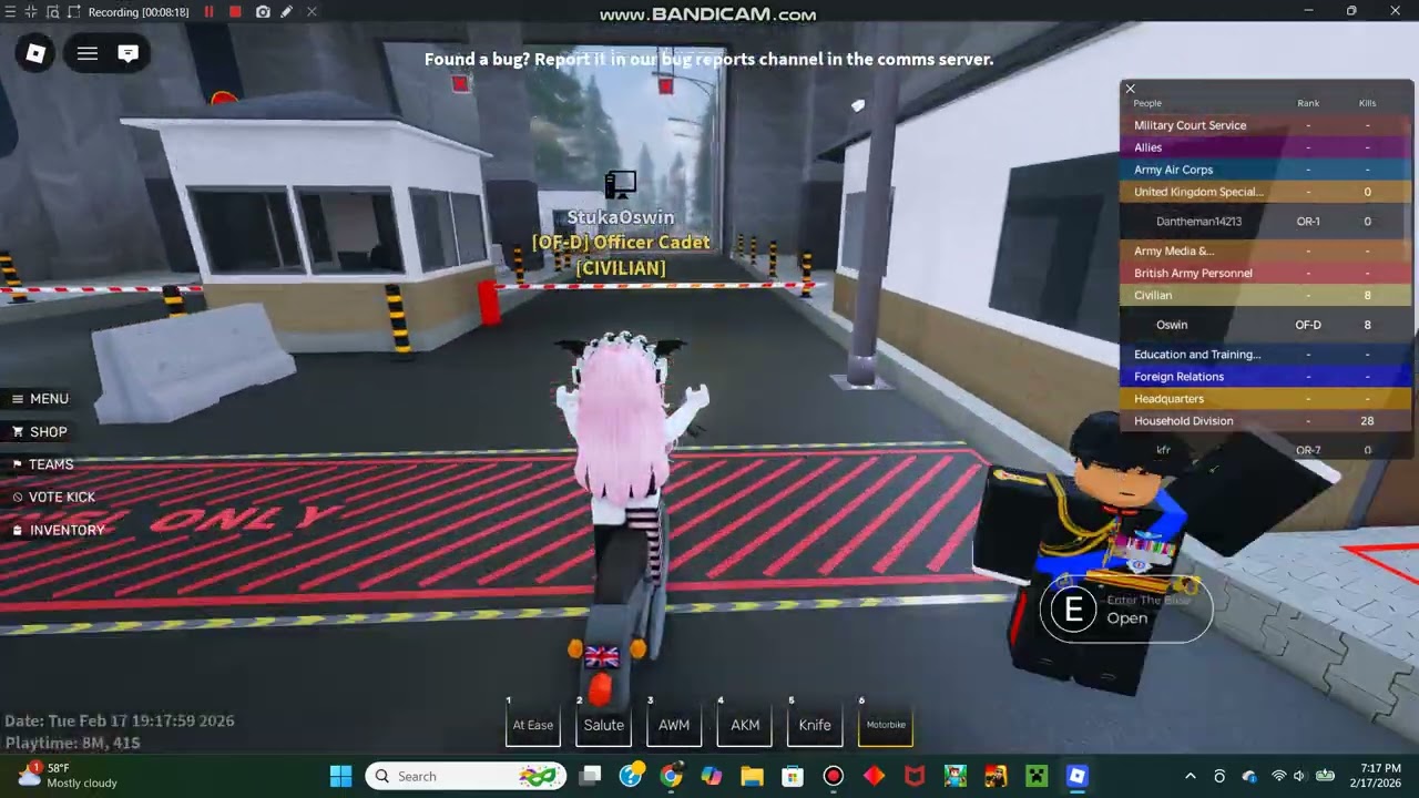 Raiding a British Army in Roblox
