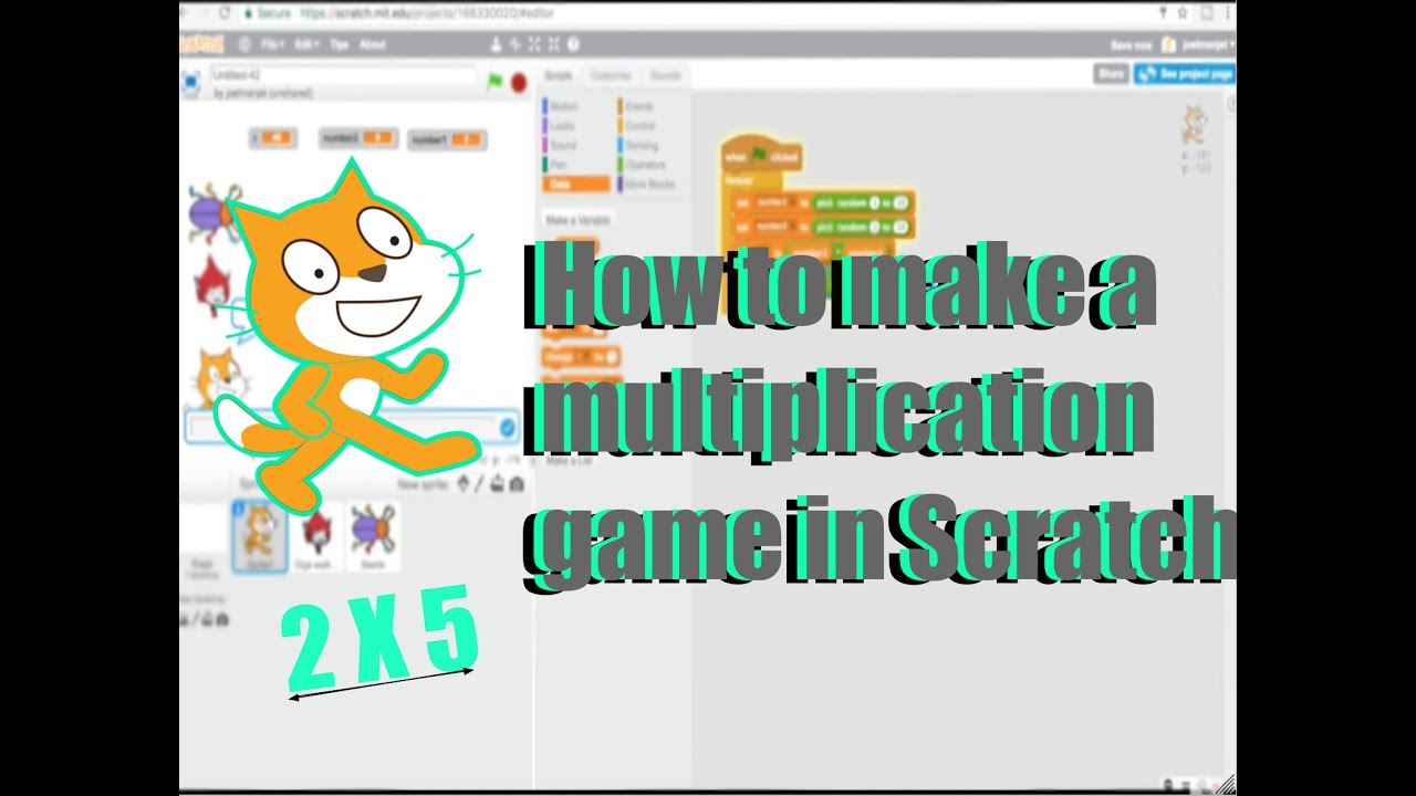 How to make a multiplication math game in Scratch