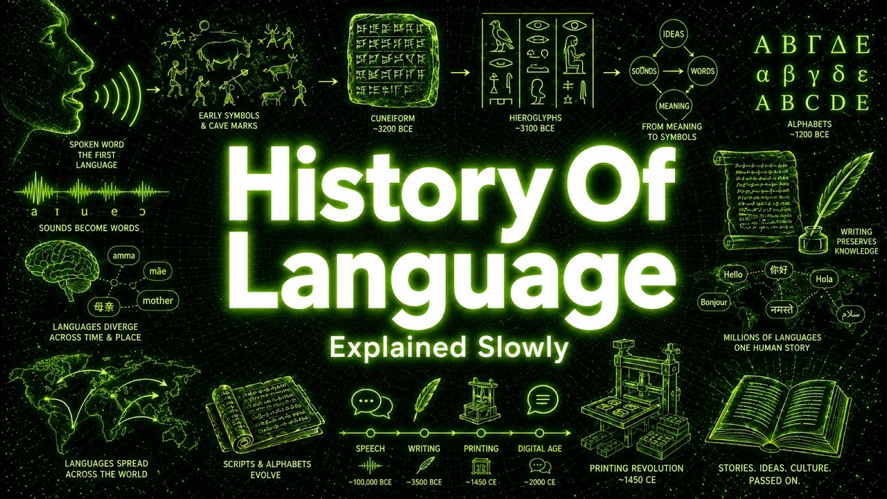 The Entire History Of Language Explained Slowly (For Sleep)