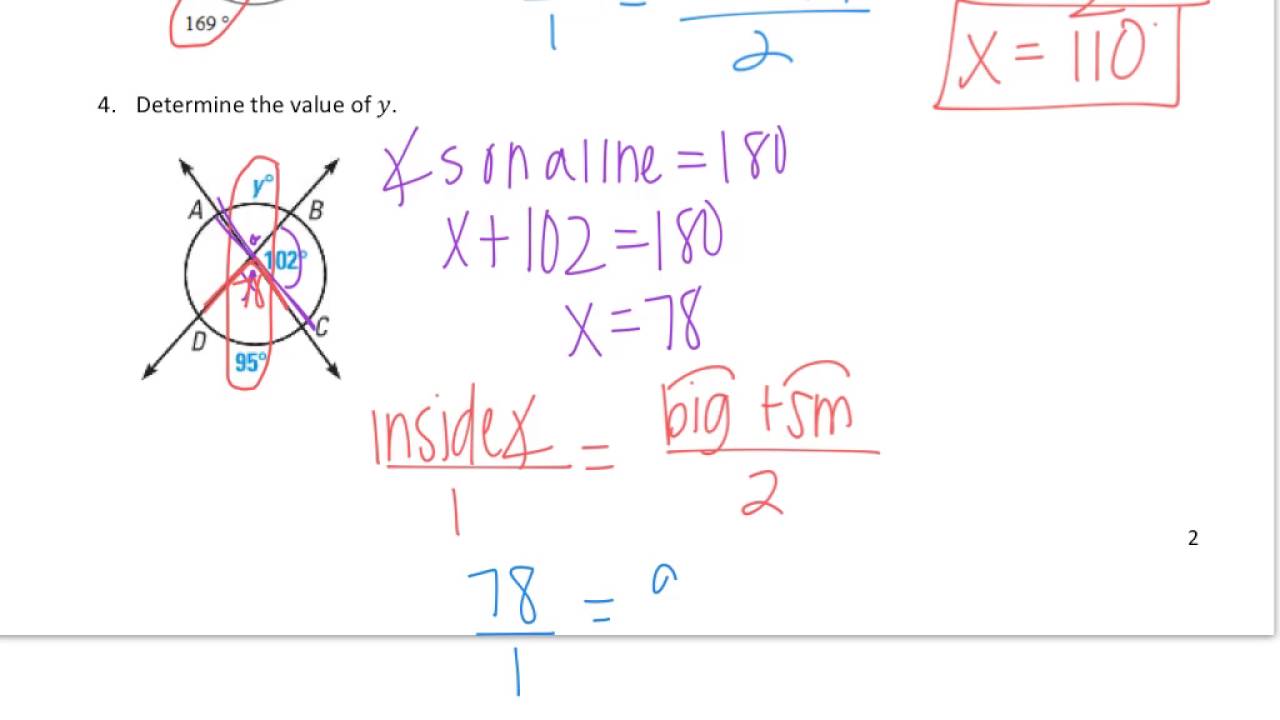 10-1 circle arc and angle relationships