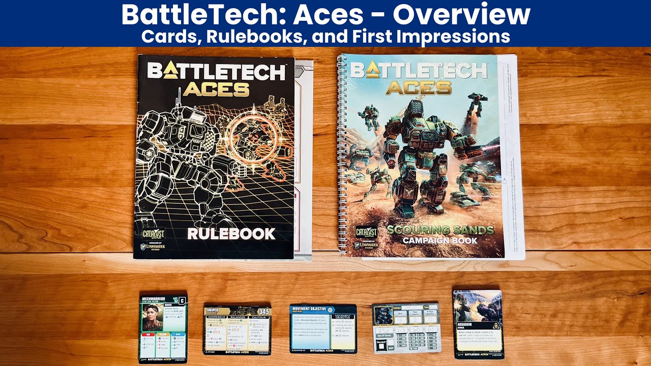 BattleTech: Aces - Cards & Rulebooks Overview + Initial Thoughts (Alpha Strike Solo)