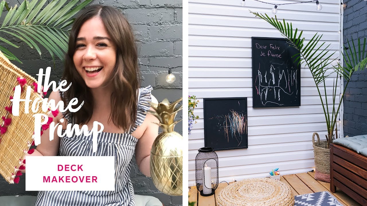 Gorgeous Modern Deck Makeover Under $300 | Outdoor Decorating Ideas | The Home Primp