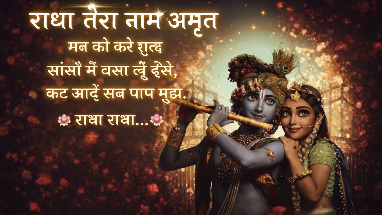🌼राधा तेरा नाम अमृत | मन को करे शुद्ध 🙏🙏| Radha Rani Bhajan🙏🙏